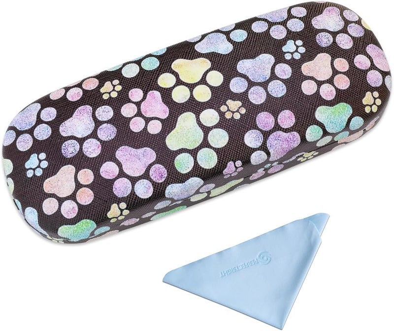 PERFECTSIGHT Store Hard Shell Eyeglasses Case, PU Leather Protective Glasses Case, Cute Eyeglass Case for Women Men Girls - Image 1